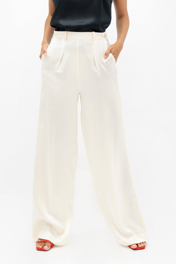 Branson  - Wide Leg Pants - Pearl